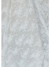 Off Shoulder Ivory Eyelash Lace Tulle Romantic Wedding Dress